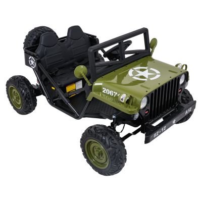 Vaikiškas elektrinis sunkvežimis STAR Military, Žalias - 12