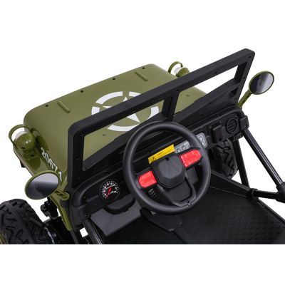 Vaikiškas elektrinis sunkvežimis STAR Military, Žalias - 15