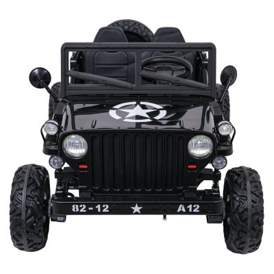 Vaikiškas elektrinis sunkvežimis STAR Military, Juodas - 11
