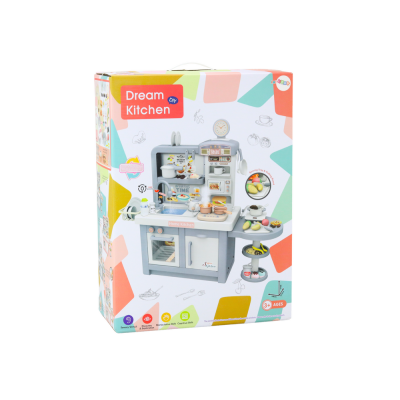 Dream Kitchen For Children Lights Sounds Steam Accessories Gray - 3