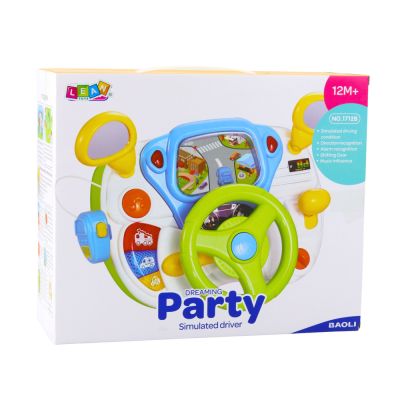 Driving Simulator Educational Steering Wheel Interactive Sounds Lights - 3