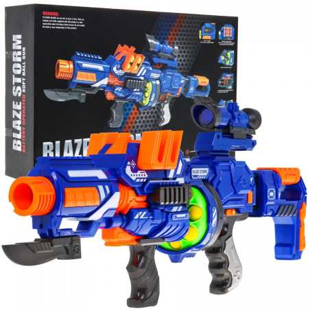 Vaikiškas ginklas "Blaze Storm Rifle" Mėlynas