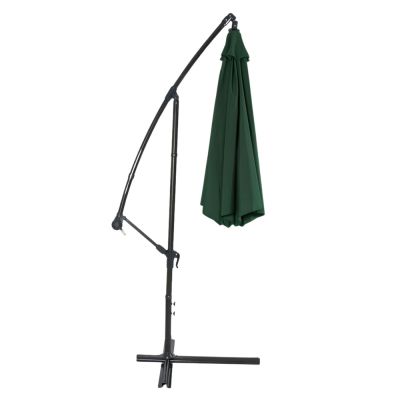 Side Garden Umbrella with Adjustable Tilt Cover 350 x 250cm Green - 4