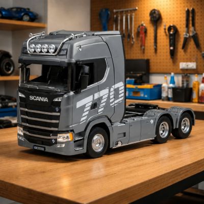 Scania Huina 1501 Remote Controlled RC Truck Gray Silver 1:18 - 3