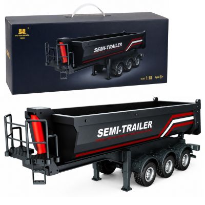 RC Huina 1509 Metal Remote Controlled Tipper Semi-trailer Black 1:18