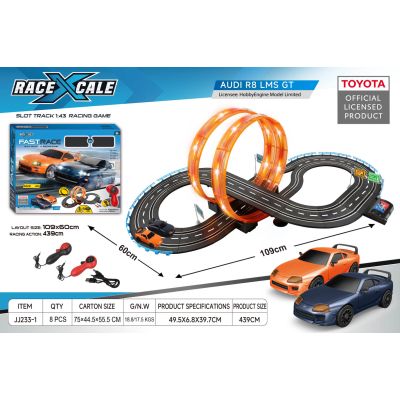 R/C „TOYOTA“ lenktynių trasa 1:43 – 152 × 73 cm