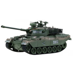 RC valdomas Tankas M-60 su šaudymo funkcija žalias 1:18