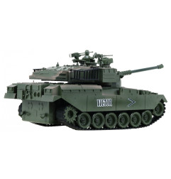 RC valdomas Tankas M-60 su šaudymo funkcija žalias 1:18
