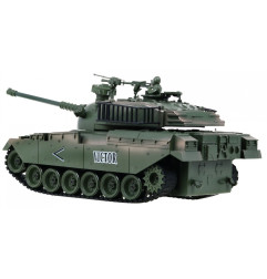 RC valdomas Tankas M-60 su šaudymo funkcija žalias 1:18