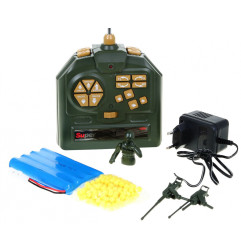 RC valdomas Tankas M-60 su šaudymo funkcija žalias 1:18