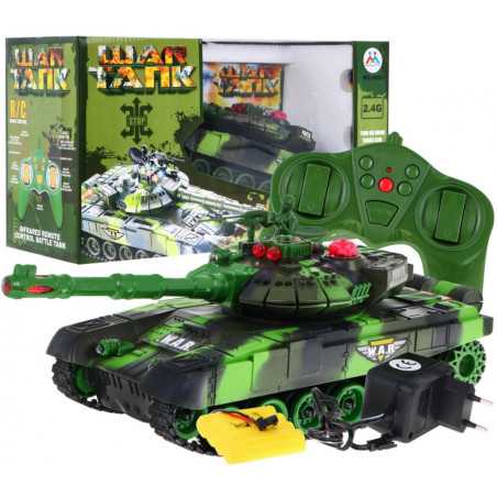 R/C valdomas tankas Kamufliažas žalias 2,4 GHz