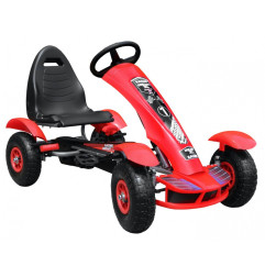 Large Go-Kart Pumped Red Wheels