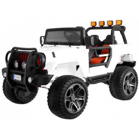 Vaikiškas Elektromobilis Jeep Monster 4 x 4, baltas
