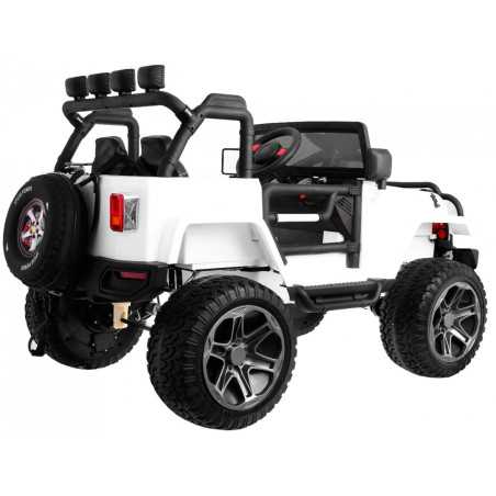 Vaikiškas Elektromobilis Jeep Monster 4 x 4, baltas