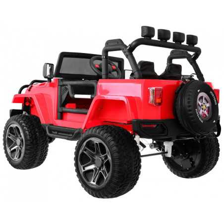 Vaikiškas Elektromobilis Jeep Monster 4 x 4, Raudonas