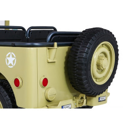 Vaikiškas elektrinis sunkvėžimis Retro 4x4 24V, Smėlio