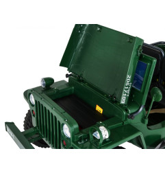 Vaikiškas elektrinis sunkvėžimis Retro 4x4 24V, Žalias