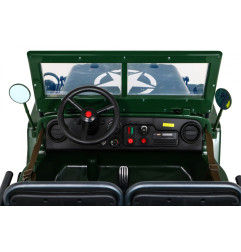 Vaikiškas elektrinis sunkvėžimis Retro 4x4, Žalias