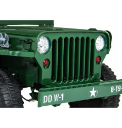 Vaikiškas elektrinis sunkvėžimis Retro 4x4, Žalias