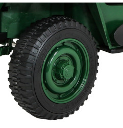 Vaikiškas elektrinis sunkvėžimis Retro 4x4, Žalias
