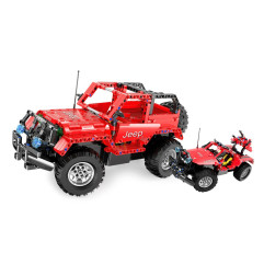 RC valdomas konstruktorius visureigis raudonas (531d.) CADA