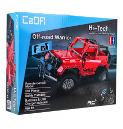 RC valdomas konstruktorius visureigis raudonas (531d.) CADA