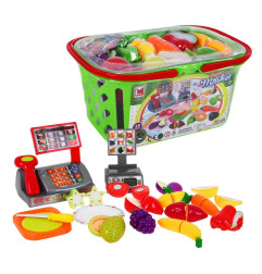 Shopping Basket Picnic Set Groceries Accessories