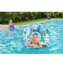 Pripučiamas plaukimo ratas BESTWAY palmės mėlynas