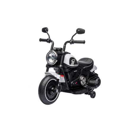 Vaikiškas Elektrinis Motociklas Chopper FASTER, Baltas