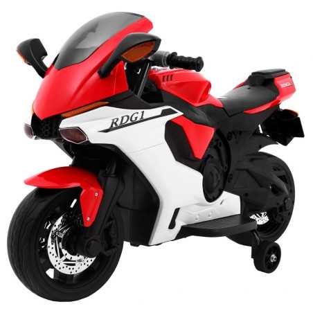 Vaikiškas Elektrinis motociklas R1 Superbike, raudonas