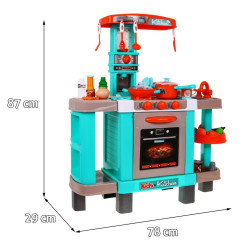 Ogromna Kuchnia z Okapem Różowa