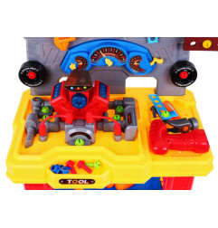 Vaikiškas mechaniko rinkinys su imitaciniu varikliu