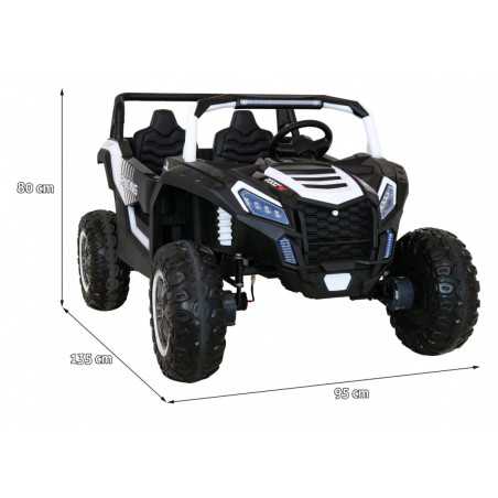 Vaikiškas Elektrinis Bagis ATV Racing 4x4, Baltas