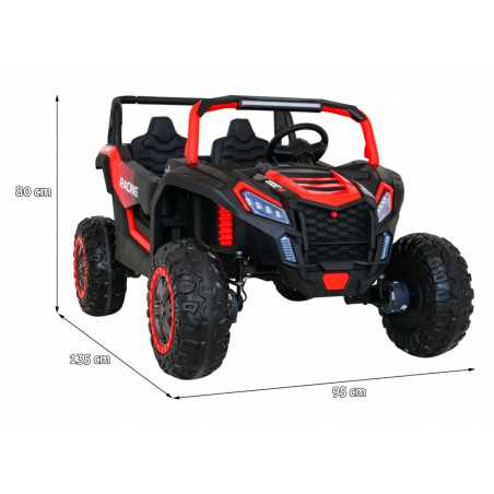 Vaikiškas Elektrinis Bagis ATV Racing 4x4, Raudonas