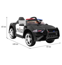 Vaikiškas Elektromobilis GT Sport Policija, Juodas