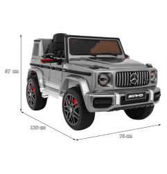 Vaikiškas Elektromobilis Mercedes G63, Dažytas Sidabrinis