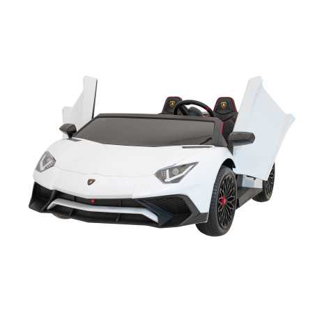 Vaikiškas Elektromobilis Lamborghini Aventador SV, Baltas