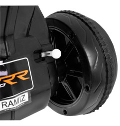 Vaikiškas elektrinis triratis motociklas su stūmimo rankena, Raudonas