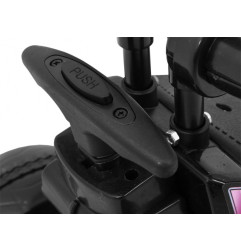 Vaikiškas elektrinis triratis motociklas su stūmimo rankena, Rožinis