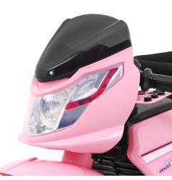 Vaikiškas elektrinis triratis motociklas su stūmimo rankena, Rožinis
