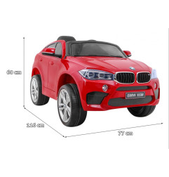 Vaikiškas Elektromobilis BMW X6M, Raudonas dažytas - 2