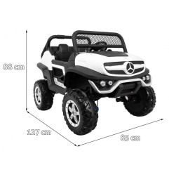Vaikiškas Elektromobilis Mercedes BENZ UNIMOG Strong, Baltas