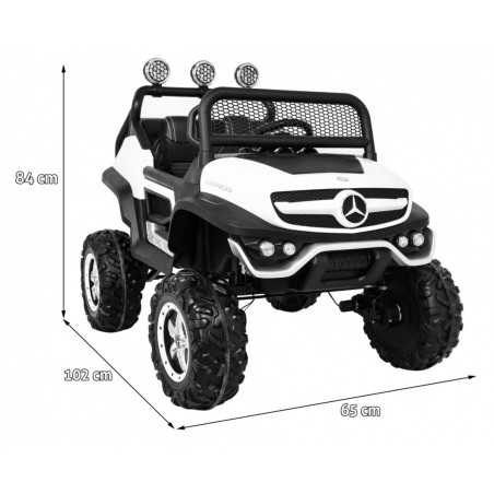 Vaikiškas Elektromobilis Mercedes BENZ UNIMOG, Baltas
