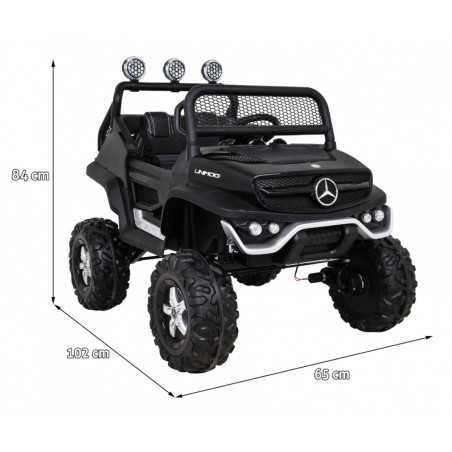 Vaikiškas Elektromobilis Mercedes BENZ UNIMOG, Juodas