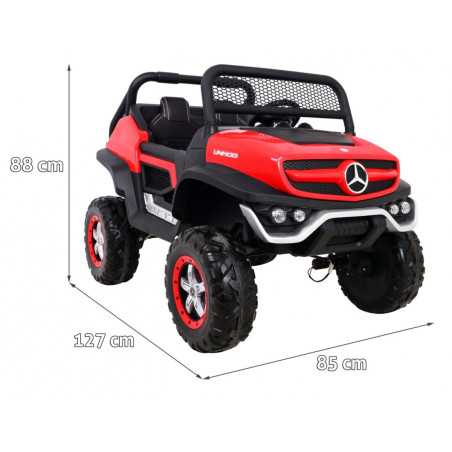 Vaikiškas Elektromobilis Mercedes BENZ UNIMOG, Raudonas