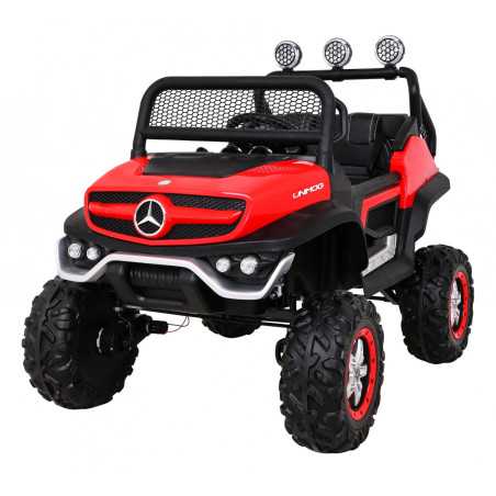 Vaikiškas Elektromobilis Mercedes BENZ UNIMOG, Raudonas