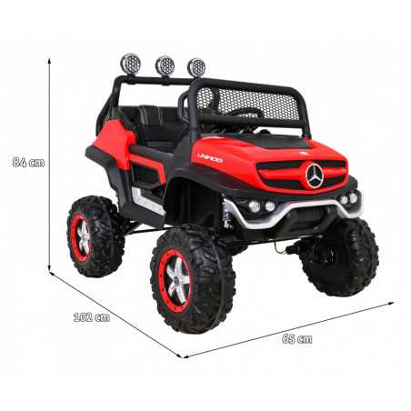 Vaikiškas Elektromobilis Mercedes BENZ UNIMOG, Raudonas