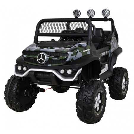 Vaikiškas Elektromobilis Mercedes BENZ UNIMOG, Kamufliažinis