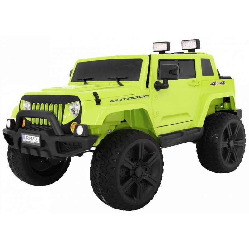 Vaikiškas Elektromobilis Jeep 4x4, Žalias Vaikiškas Elektromobilis Jeep 4x4, Žalias