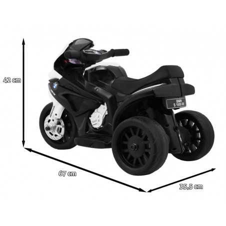 Vaikiškas Elektrinis motociklas BMW S1000 RR, Juodas